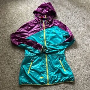 Puma Teal and Purple Lightweight Windbreaker Jacket
